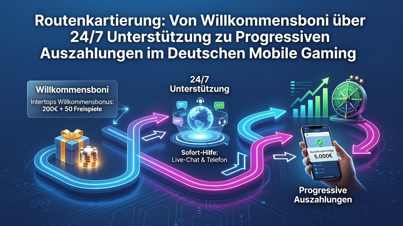 Illustration der Verbindung zwischen Support-Netzwerken und progressiven Jackpot-Systemen in deutschen mobilen Casinos