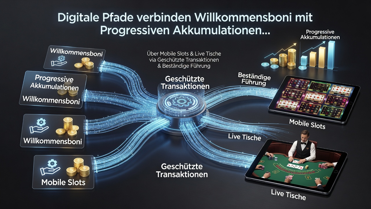 Verbindungswege in deutschen Online-Casinos: Von Startboni zu kumulativen Erfolgen in mobilen und Live-Formaten