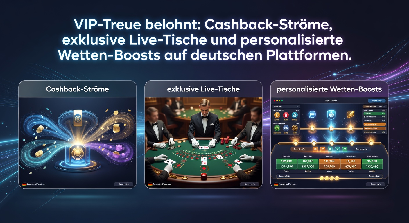 VIP-Spieler genießen Cashback-Belohnungen und exklusive Live-Tische auf einer modernen deutschen Glücksspielplattform